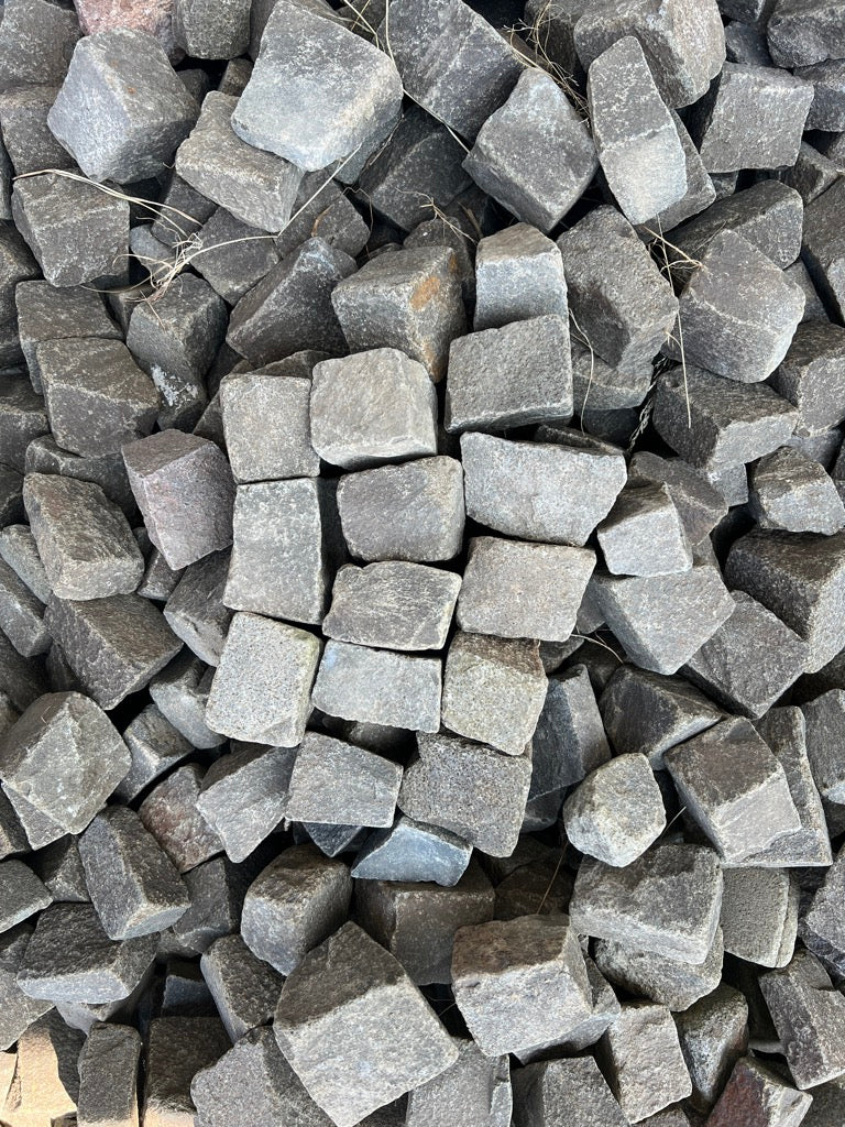 Muschelkalk Mosaikpflaster (4/6cm), gebraucht Bild 4